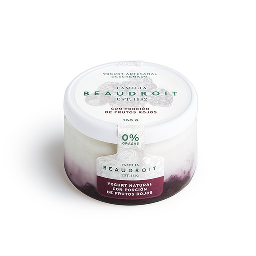 [FAMIL009] Familia Beaudroit - Yogurt descremado natural con frutos rojos (160gr)