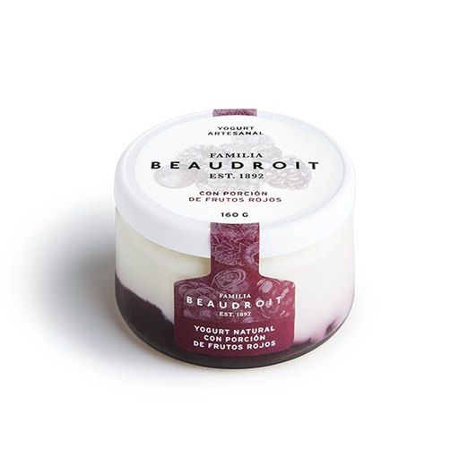[FAMIL017] Familia Beaudroit - Yogurt entero natural con frutos rojos (160gr)