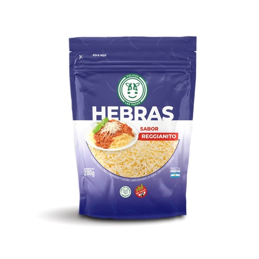 Felices Las Vacas - Queso vegano estilo reggianito en hebras (200gr)