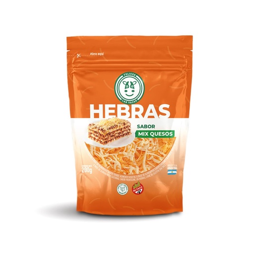 [FELIC072] Felices Las Vacas - Queso vegano mix de hebras (200gr)