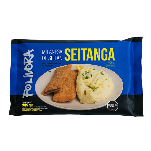 [FOLIV019] Folivora - Milanesa de Seitan (480gr Pack por 4 unidades)