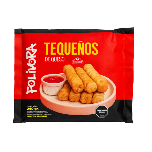 [FOLIV017] Folivora - Tequeños de muzzarella a base de almendras abrazados por masa vegana 240 gr (pack 6 unidades)