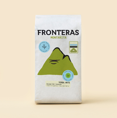 [FRONT004] Fronteras - Yerba mate Montañita molienda fina y despalada (paquete x 500gr)