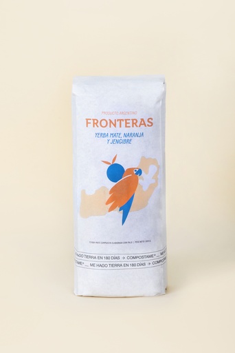 [FRONT007] Fronteras - Yerba mate con jengibre y naranja (paquete x 500gr)