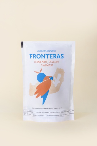 Fronteras - Yerba mate con jengibre y naranja (repuesto 250gr)