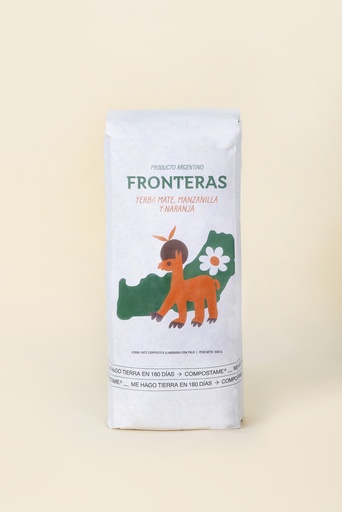 [FRONT011] Fronteras - Yerba mate con manzanilla y naranja (paquete x 500gr)
