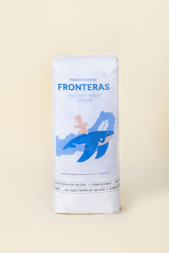 [FRONT016] Fronteras - Yerba mate con menta y jengibre (paquete x 500gr)