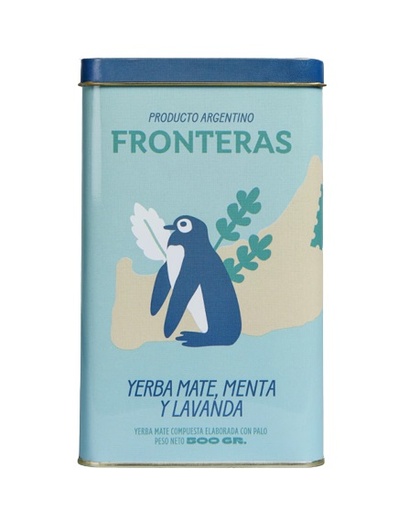 [FRONT018] Fronteras - Yerba mate con menta y lavanda (lata x 500gr)