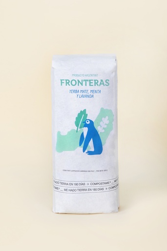 [FRONT019] Fronteras - Yerba mate con menta y lavanda (paquete x 500gr)