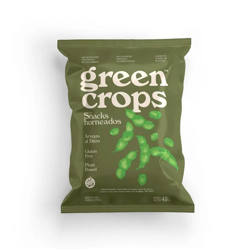 [GROPS007] Green crops - Snack sabor arvejas al dijon (45gr)