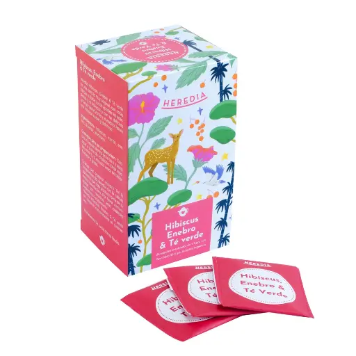 [HERED005] Heredia - Te Hibiscus, Enebro y Té verde (25 saquitos)