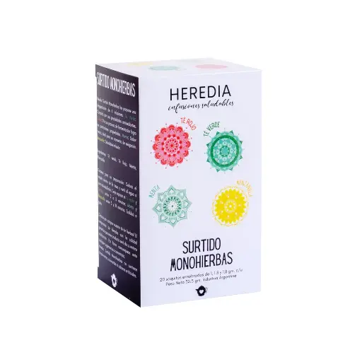 [HERED017] Heredia - Te Surtido Linea Monohierbas (20 saquitos)
