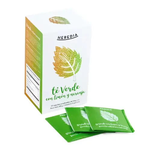 [HERED019] Heredia - Te Verde con Limon y Naranja Clasica (25 saquitos)