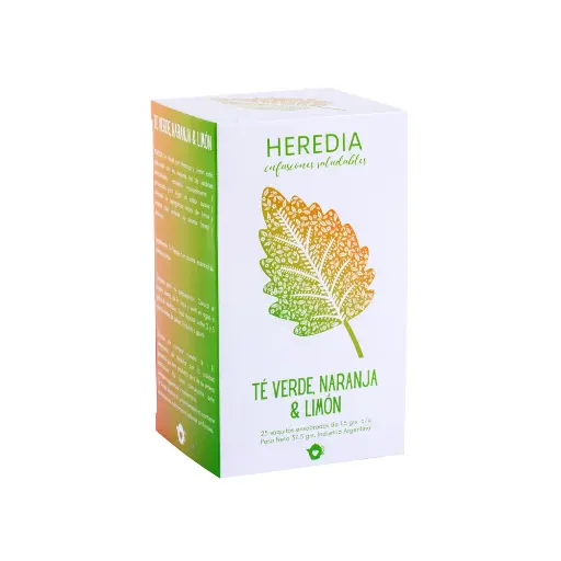 [HERED019] Heredia - Te Verde con Limon y Naranja Clasica (25 saquitos)