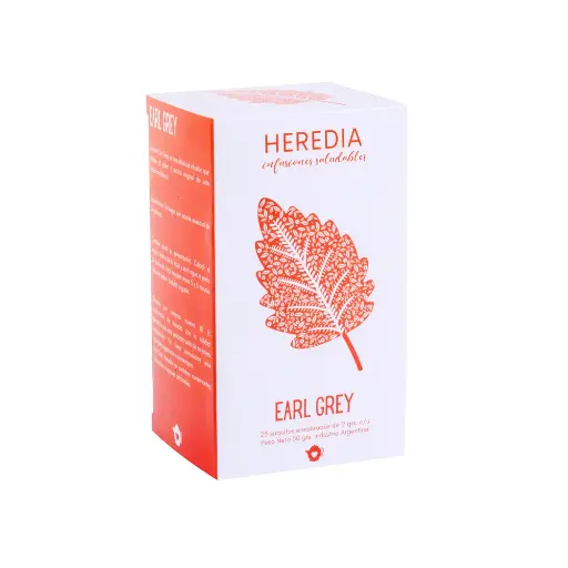 [HERED021] Heredia - Té Earl grey (25 saquitos)