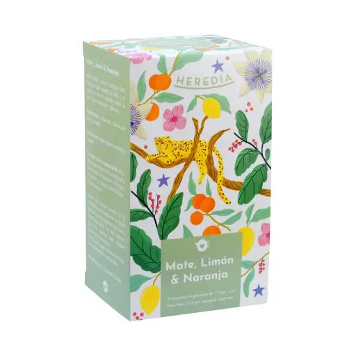 [HERED024] Heredia - Té de mate, limon y naranja (25 saquitos)