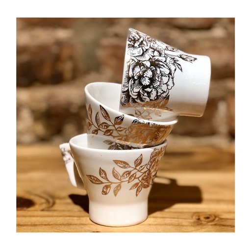 Koken - Oro blanco golden blue taza rectangular