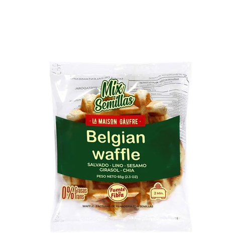 [LAMAI003] La Maison - Waffles belgas salvado, lino y chía (65gr)