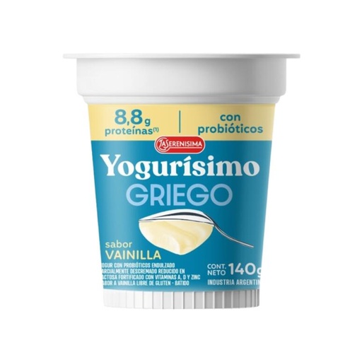 [LASER004] Yogurisimo - Yogur Griego sabor Vainilla x 140g 