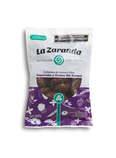 [LAZAR007] La Zaranda - Galletitas sin azúcar de algarroba y frutos del bosque (200gr)