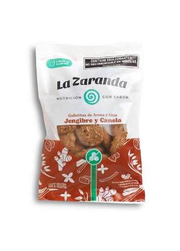 [LAZAR009] La Zaranda - Galletitas sin azúcar de jengibre y canela (200gr)