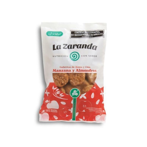 [LAZAR011] La Zaranda - Galletitas sin azúcar de manzana con almendras (200gr)