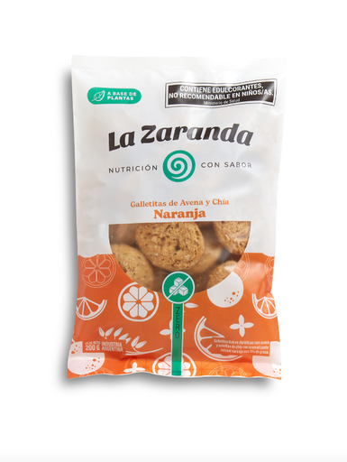 [LAZAR012] La Zaranda - Galletitas sin azúcar de naranja (200gr)