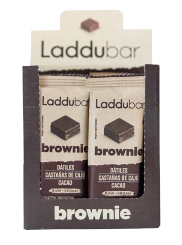 [LADDU004] LadduBar - Barrita de brownie, datiles, caju y cacao (caja 12 unidades)