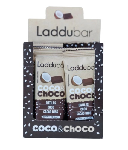 [LADDU008] LadduBar - Barrita de coco, choco, datiles, caju y cacao (caja 12 unidades)