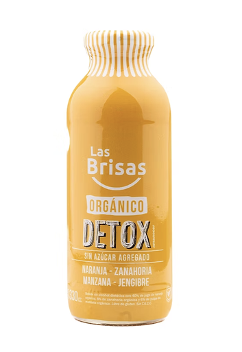 Las Brisas - Jugo Orgánico Detox Naranja, Zanahoria, Manzana y Jengibre 330 ml