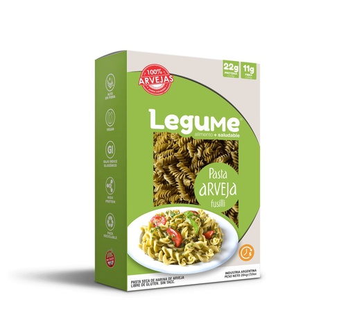 [LEGUM001] Legume - Pasta arveja fusilli (284gr)