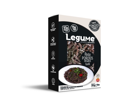 [LEGUM005] Legume - Pasta porotos negros fusilli (284gr)