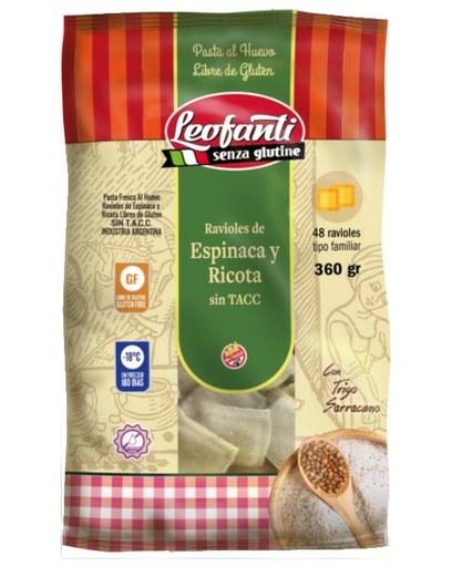 [LEOFA005] Leo Fanti - Ravioles al huevo espinaca y ricota (360gr)