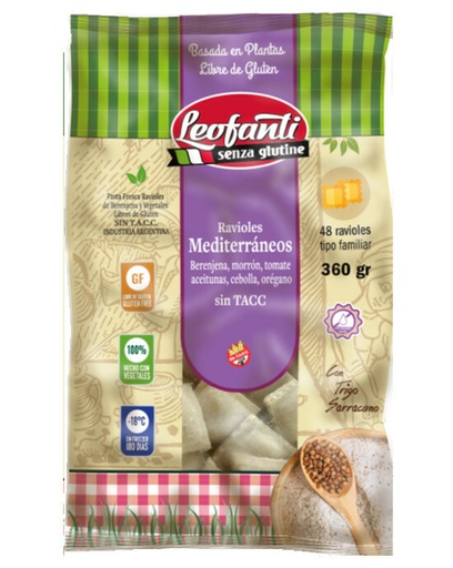 [LEOFA012] Leo Fanti - Ravioles mediterráneos sin lactosa (360gr)