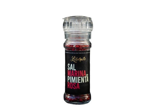 [LIBER007] Liberato - Molinillo sal marina gruesa con pimienta rosa (90gr)