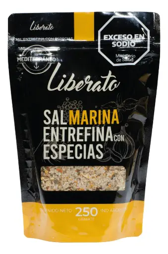 [LIBER008] Liberato - Sal Marina Entrefina Con Especias (Envase Doy Pack) 250 gr