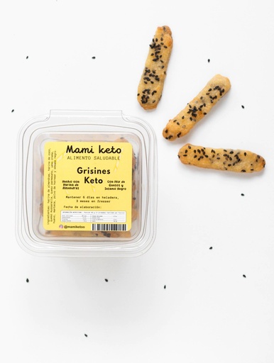 [MAMIK010] Mami Keto - Grisines con mix de quesos y sesamo mini (12 unidades)