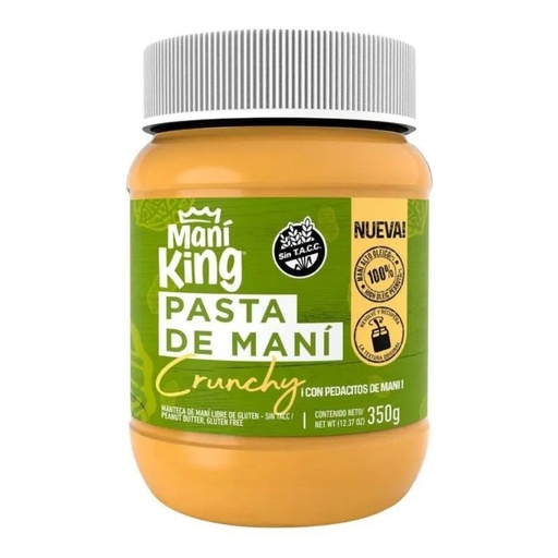 [MANIK007] Maní King - Pasta de maní crunchy (350gr)