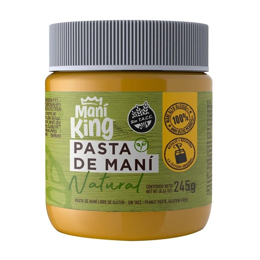 [MANIK008] Maní King - Pasta de maní natural (245gr)