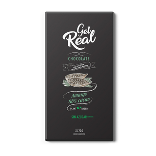 Get Real - Chocolate Amargo 80% Sin Azúcar (70gr)