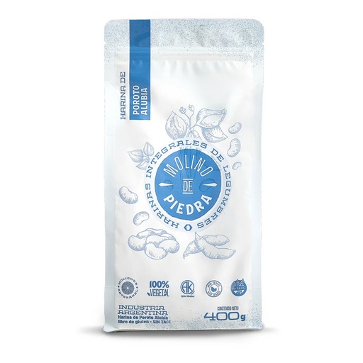 [MOLIN002] Molino de Piedra - Harina integral de poroto alubia (400gr)