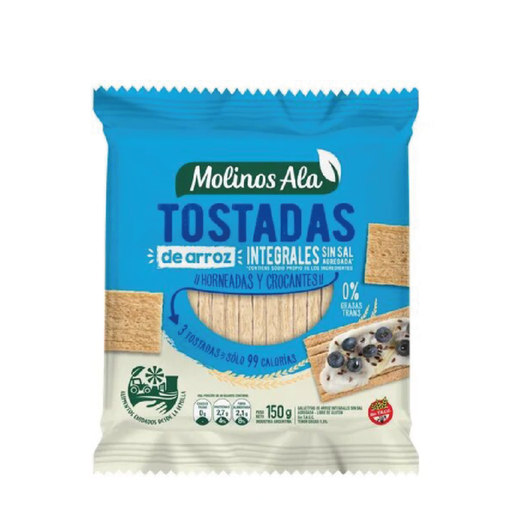 [MOLIN009] Molinos Ala - Tostadas de arroz integral sin sal (150gr)