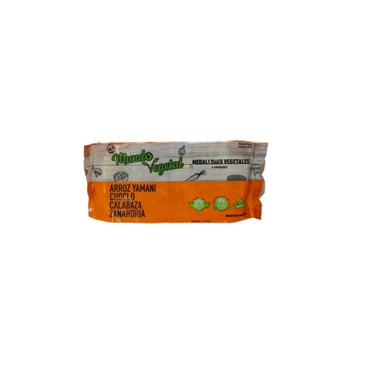 [MUNDO004] Mundo Vegetal - Medallones de arroz yamaní, choclo, calabaza y zanahoria (pack 4 unidades - 400gr)