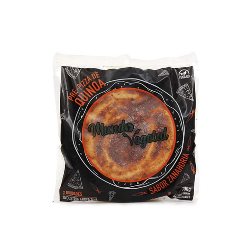 [MUNDO016] Mundo Vegetal - Prepizza de harina de quinoa con zanahoria (2 unidades - 300gr)