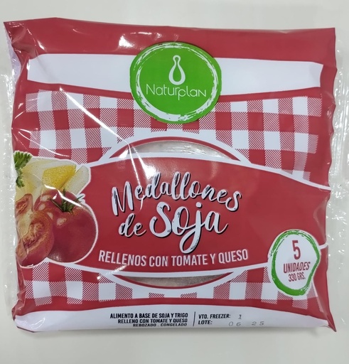 [NPLAN004] Naturplan - Medallones de soja rellenos de tomate y queso (5 unidades)