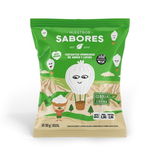 [NUEST009] Nuestros Sabores - Tostaditas cebolla y crema (50gr)