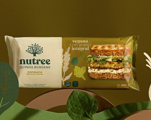 [NUTRE004] Nutree - Medallones veganos de espinaca y nuez moscada (4 unidades - 400gr)
