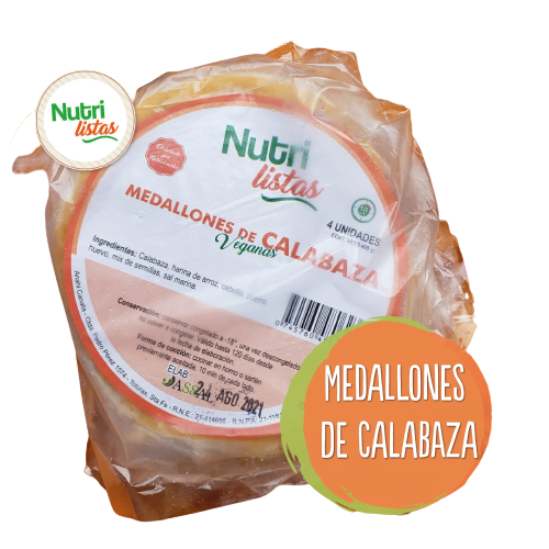 [NSTAS001] Nutrilistas - Medallones Veganos de Calabaza. Pack 4 unidades, 400gr