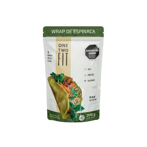 [ONETW012] One two fit - Premezcla wrap de espinaca (200gr)