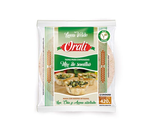 [ORALI026] Orali - Linea verde tapas empanadas veganas mix de semillas (12 unidades)